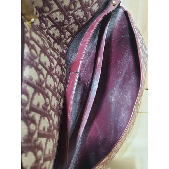 Christian Dior Vintage Saddle Clutch Shoulder Bag